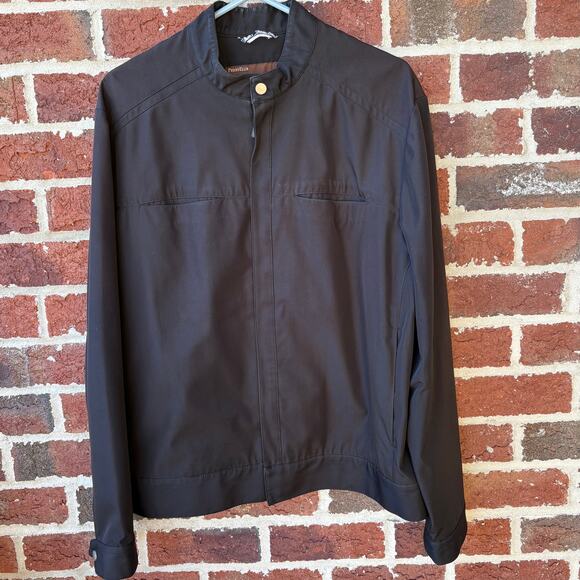 Perry Ellis Mens Canvas Spring Jacket Gray Size Large - Picture 1 of 5